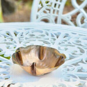 Vintage Georgian Copper #316 Hammered Small Round Bowl 5"x1.5"